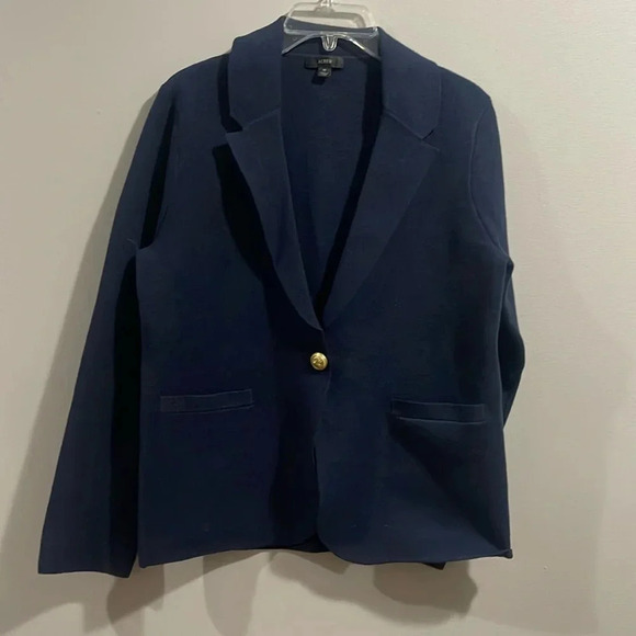J.Crew Button & Pocket Cardigan | Medium Navy & Gold - Picture 1 of 7